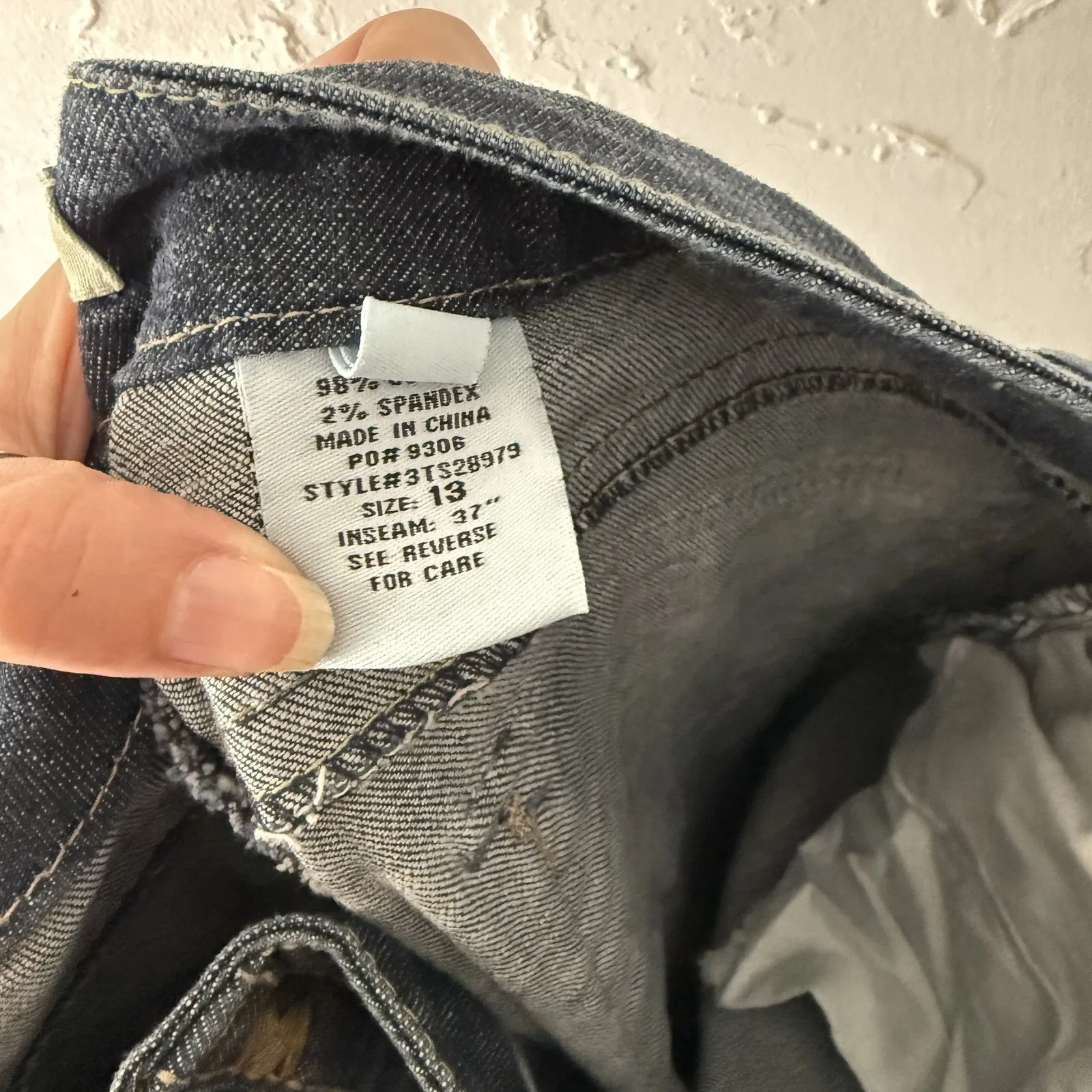 Paris Blues Y2k Jeans Mid Rise 13 Tall Dark Bootcut Embroidered Pockets Denim - Image 11