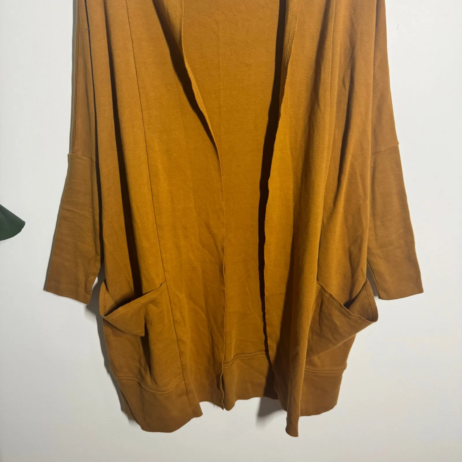 Pact Organic Cotton Chai Heather Brooklyn Cardigan Women S/M Casual Minimal - Image 7