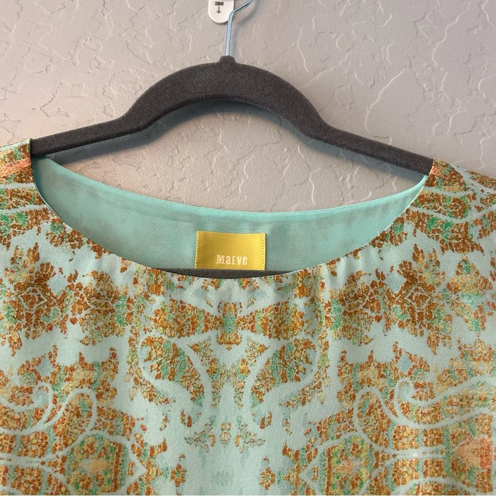 Maeve Cleome silk ombre open sleeve sheath tunic dress size XS - Image 4