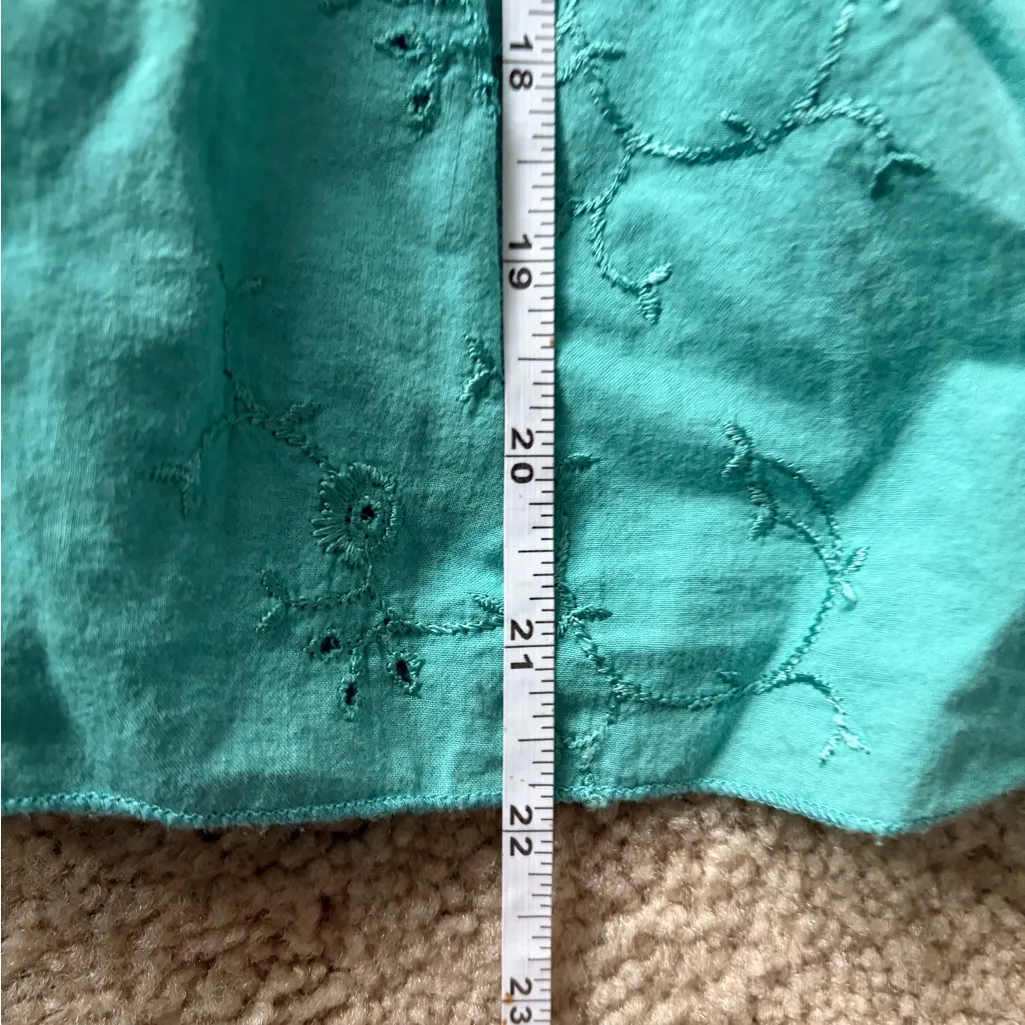 Xhilaration 2000s Teal Tiered Boho Mini Skirt Cotton Cottagecore Y2K Small 28 - Image 9