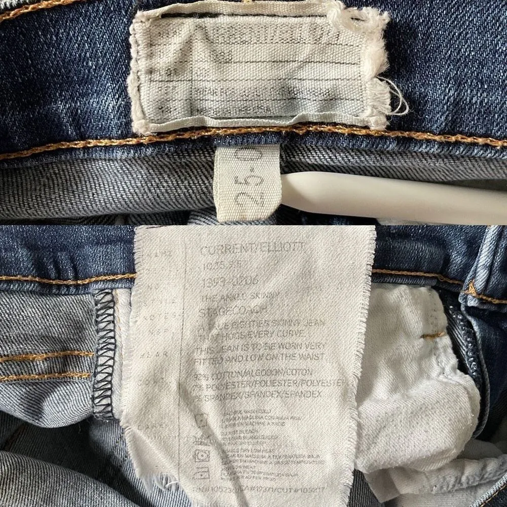 Current/Elliott Current Elliott Blue Stagecoach The Ankle Skinny Jeans 0 25 in - Image 6