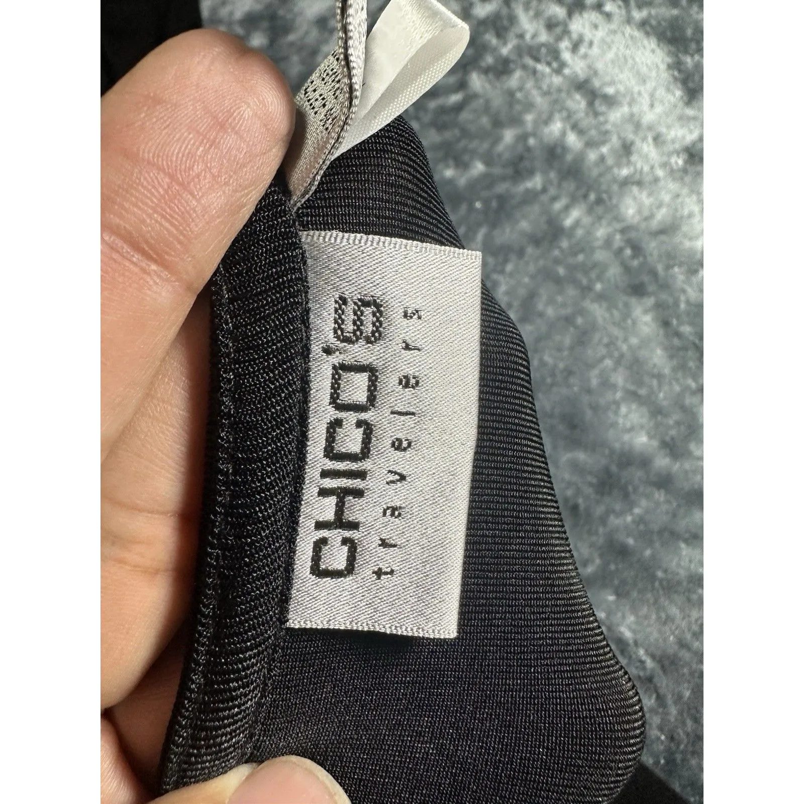 Chico's Travelers Black White Abstract 3/4 Sleeve Knit Top Size 1 (M) - Image 7