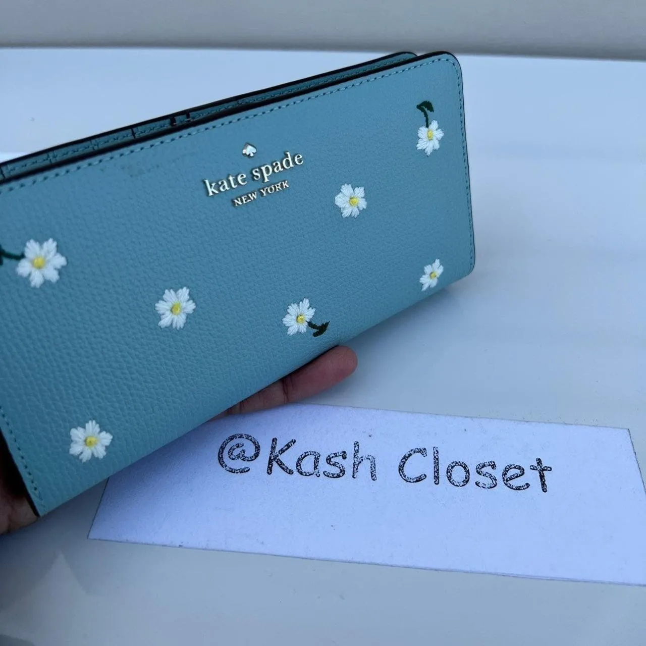 Kate Spade Aphrodite Large Slim Bifold Embroidered Wallet - Image 6