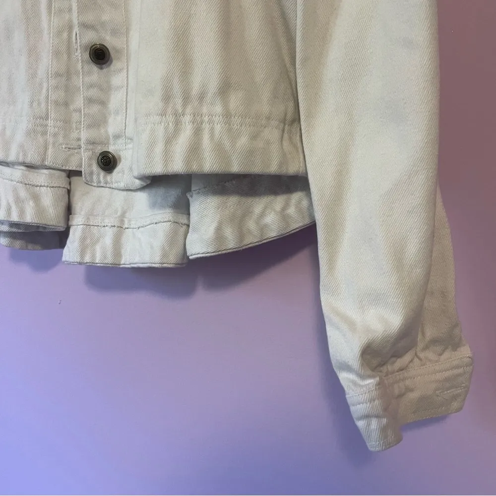 Rousseau M White Denim Jacket Swing Back Size M - Image 3