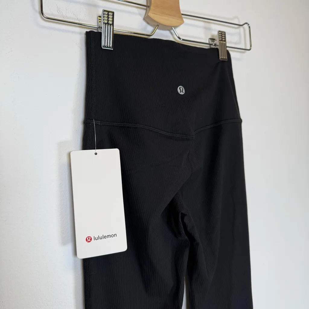 New! Lululemon Align Rib Mini-Flare Regular Black Pant Stretch Women’s Size 2 - Image 6
