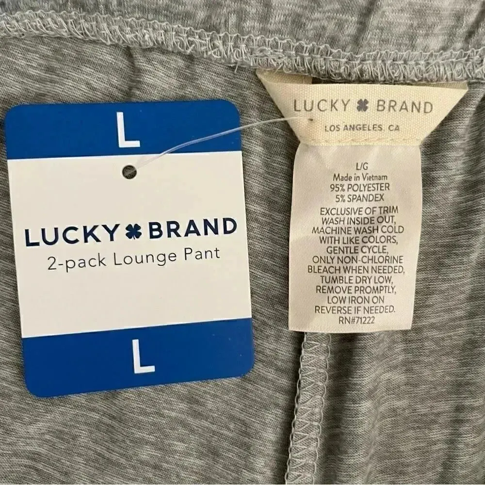 New Lucky Brand Gray Loungewear Tie Front Pockets Womens Pants Sz L - Image 8