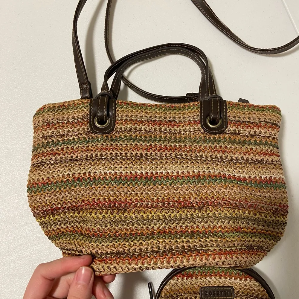 NWOT‎ | Rosetti woven stripe-colored purse & matching money pouch set - Image 4