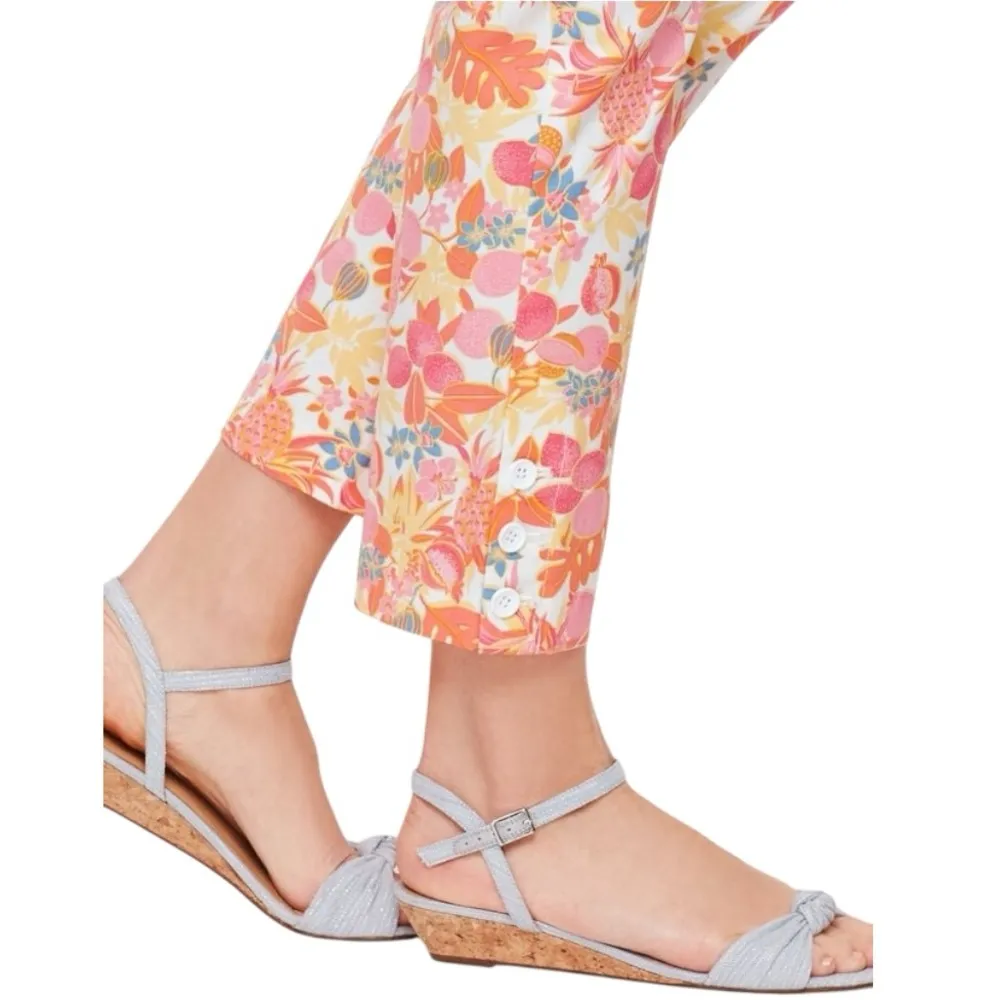 Talbots Perfect Crop Pants Fruit & Flowers‎ 16 - Image 3