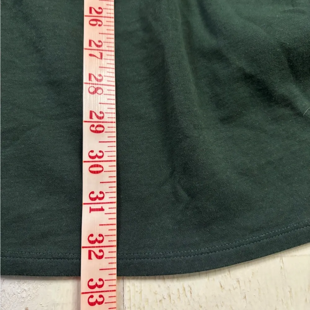 Pure J Jill Cowl Neck Green Jersey Long Sleeve Cotton Blend Dress Pockets Large - Image 5