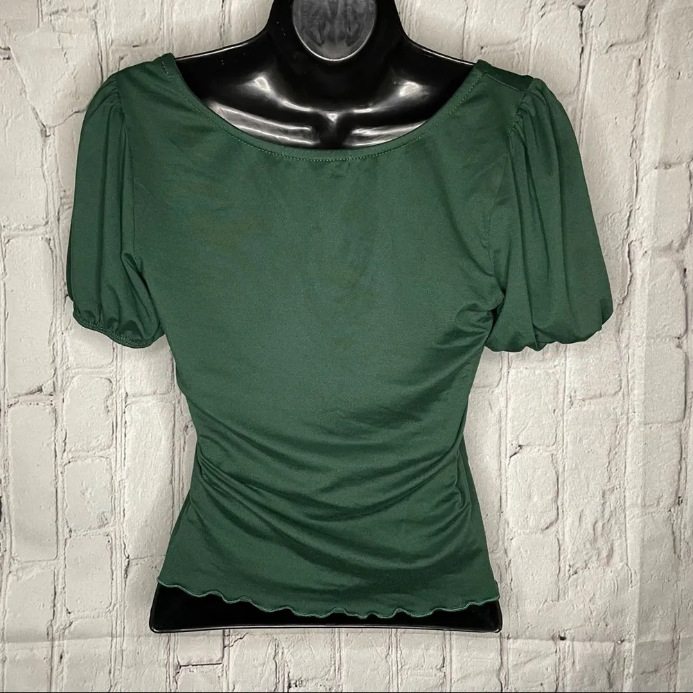 Gaze Green Cropped Top Size Small Crop - Image 4