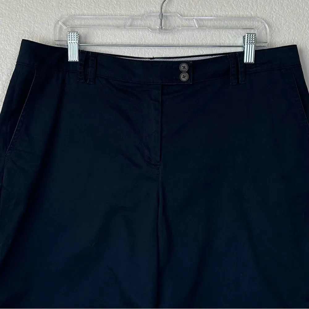 J. Jill Navy Blue Cotton Blend Live-In Chino Women’s Shorts - Image 2