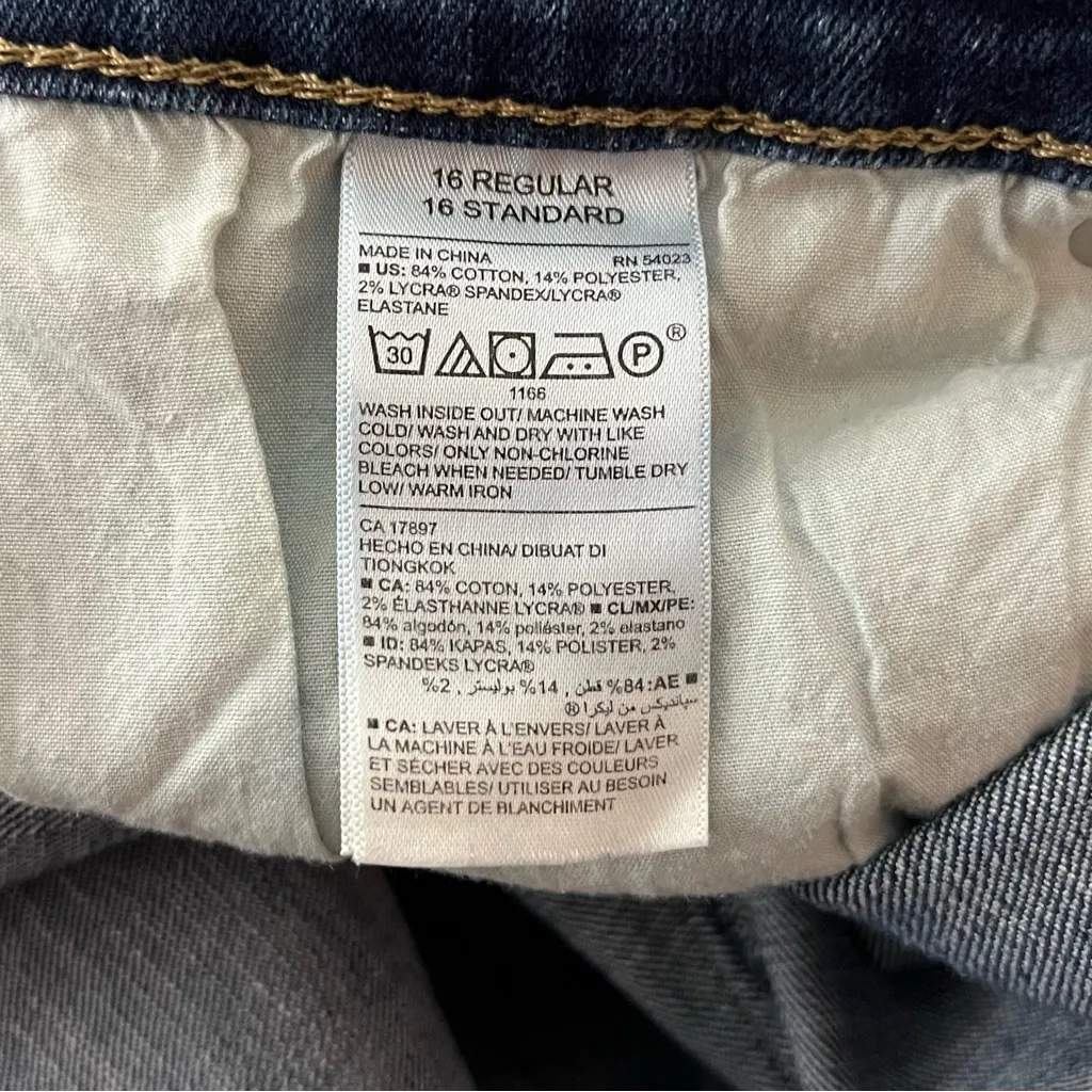 Old Navy Mid-Rise Curvy Skinny Jeans Distressed Stretch Medium Wash 16 - Image 4