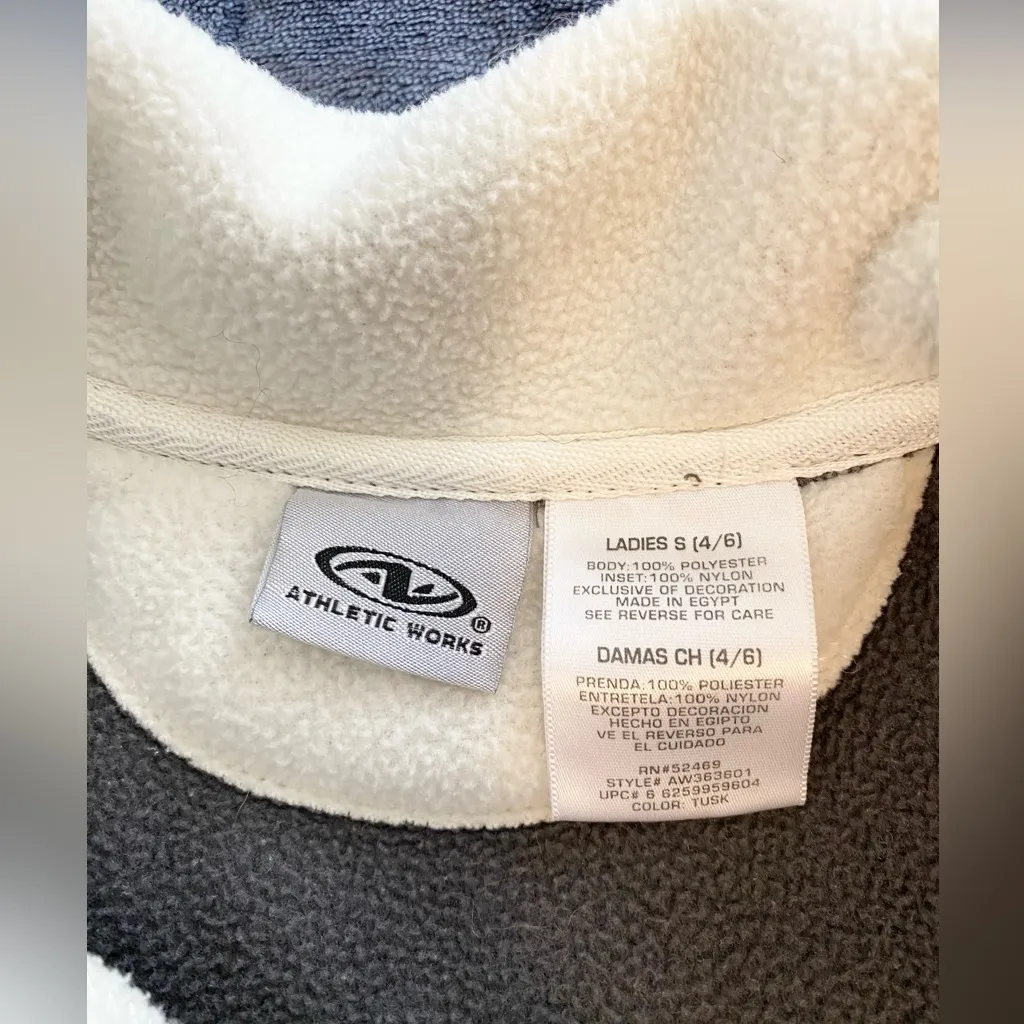 Athletic Works Ladies White/Black Fleece Coat - Image 7