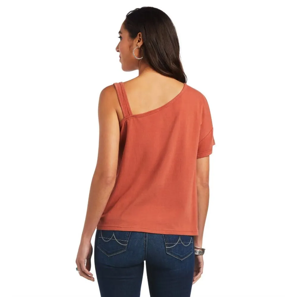 Ariat Around and Around One Shoulder T-Shirt Medium - Image 2