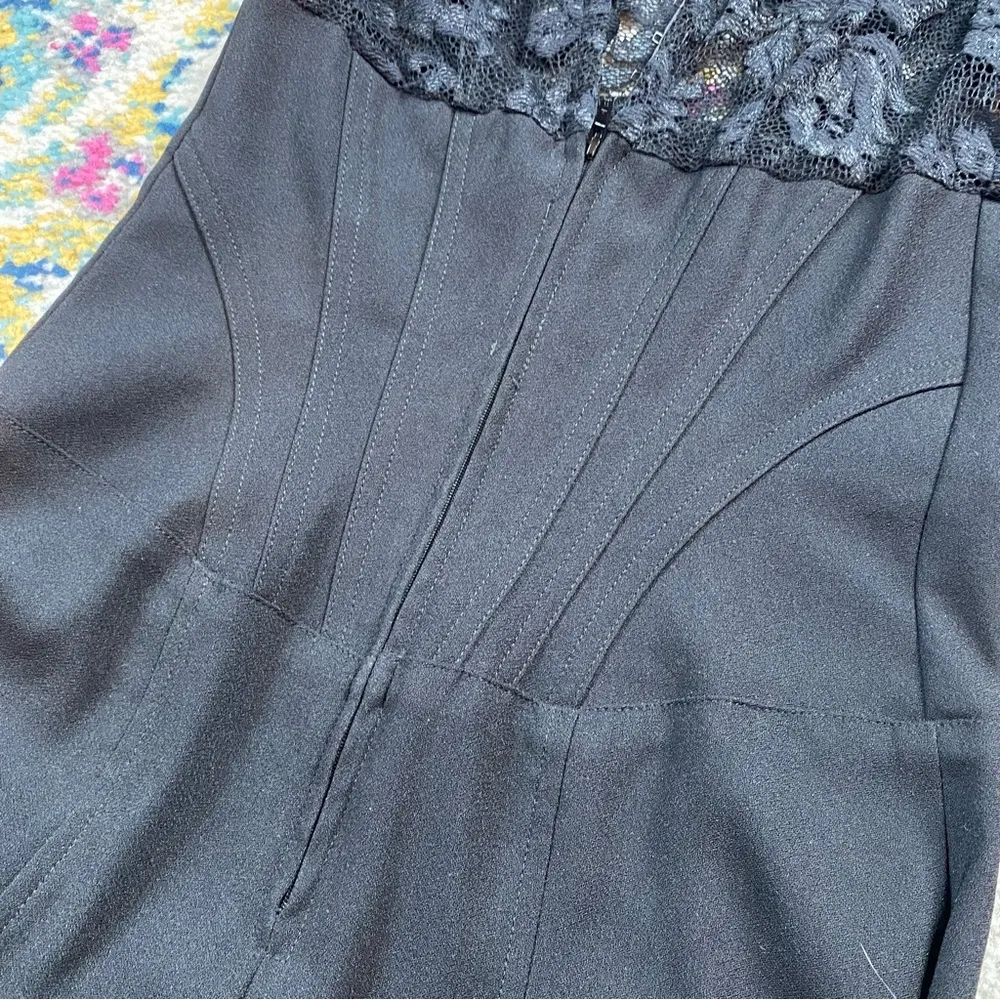 Vintage Y2K Bebe Catwomen Long Sleeved Lace Top Jumpsuit Size XS - Image 9