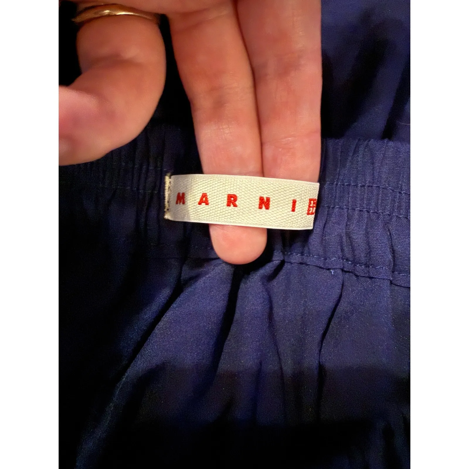 Uniqlo x Marni NWT Navy Balloon Skirt Size XS Avant Garde Volume Casual Blue - Image 5