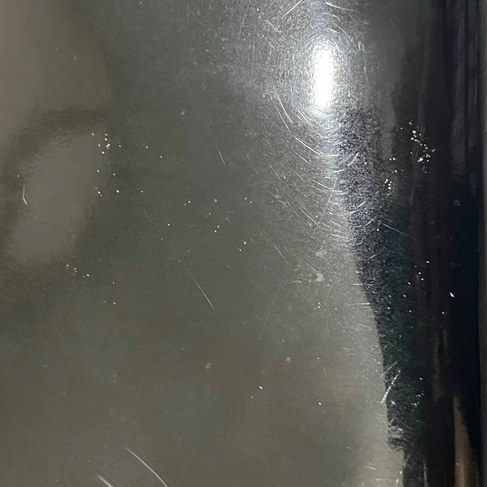 VTG Mid Century Shiny Black Patent Leather Look Clutch Purse Evening Bag Bow - Image 4