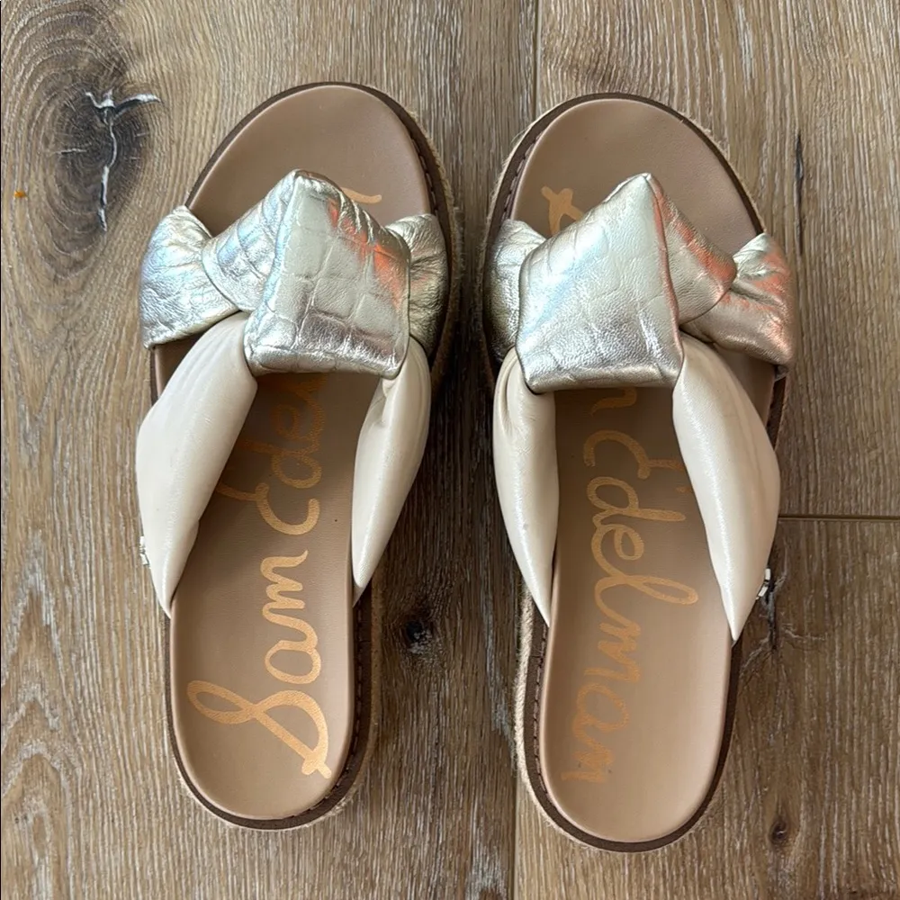 Sam Edelman Kory Platform Metallic Knot Women's Sandals Size 7 - Image 2