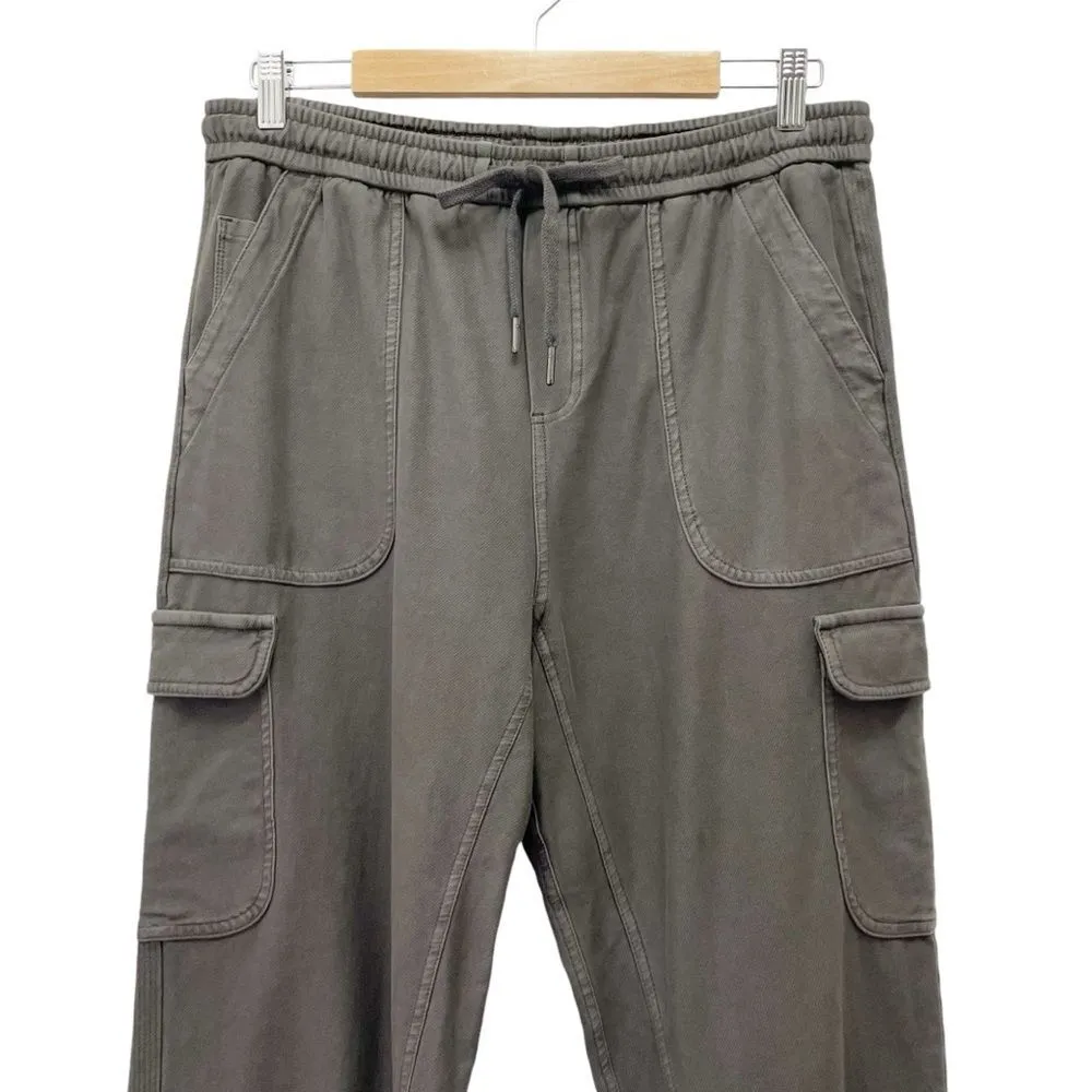 Athleta Farallon Cargo Crop Athleisure Knit Pants Cypess Green Women's Size 10 - Image 5