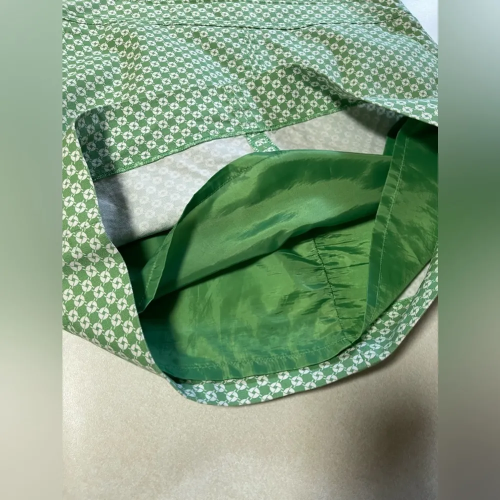 Talbots Women’s Green & White patterned Lined Skirt Heavyweight Cotton Size 14 - Image 5