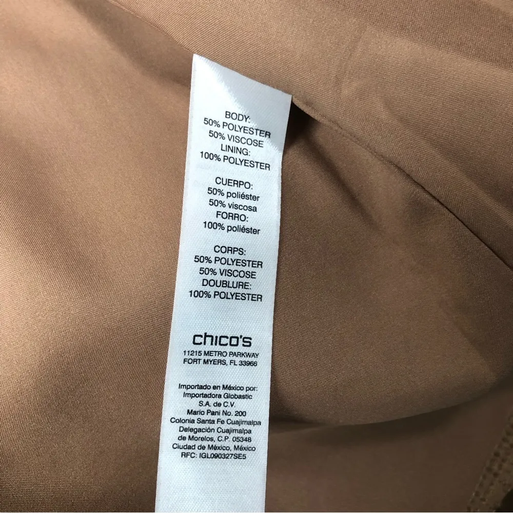 Chico’s Copper Brown Textured Jacquard Jacket women’s Chico’s Size 2; US Size L - Image 6