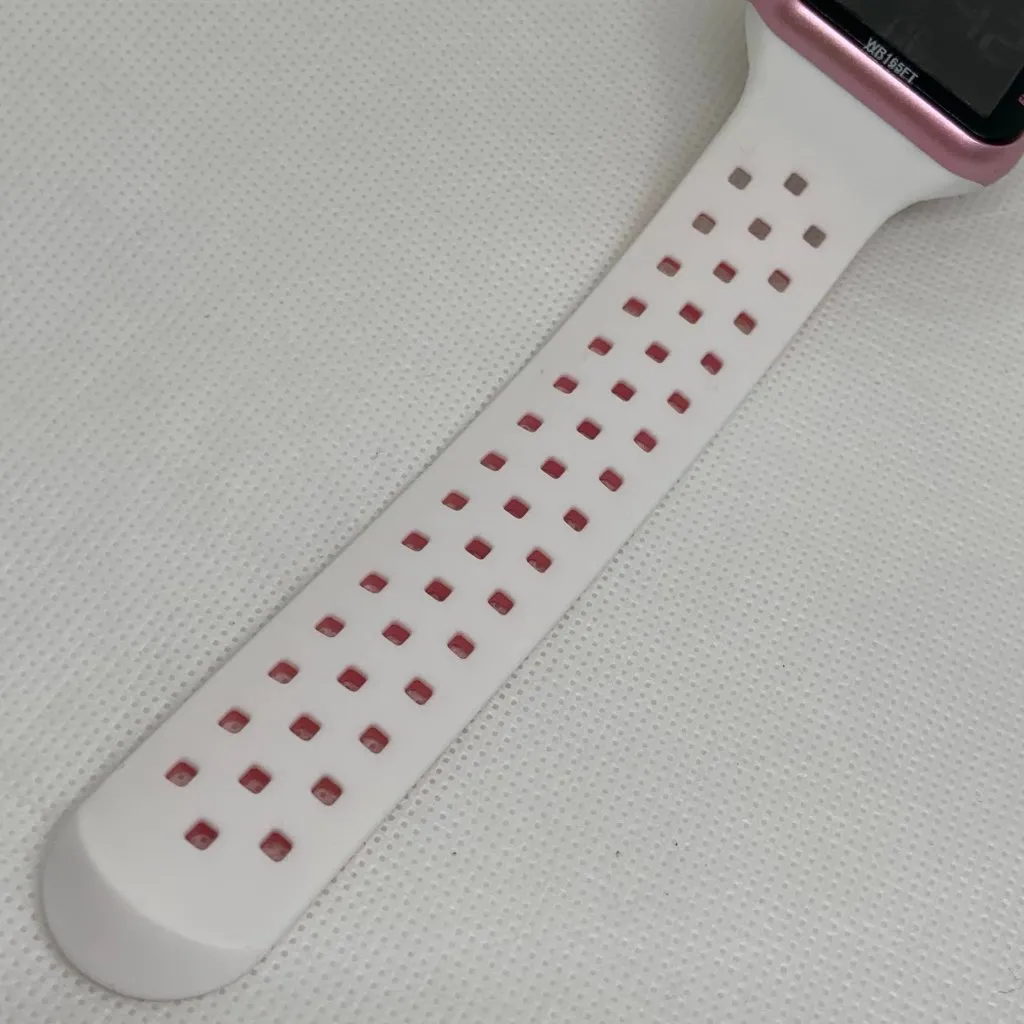 Armitron digital women watch pink white tone 38mm quartz silicone band running - Image 6