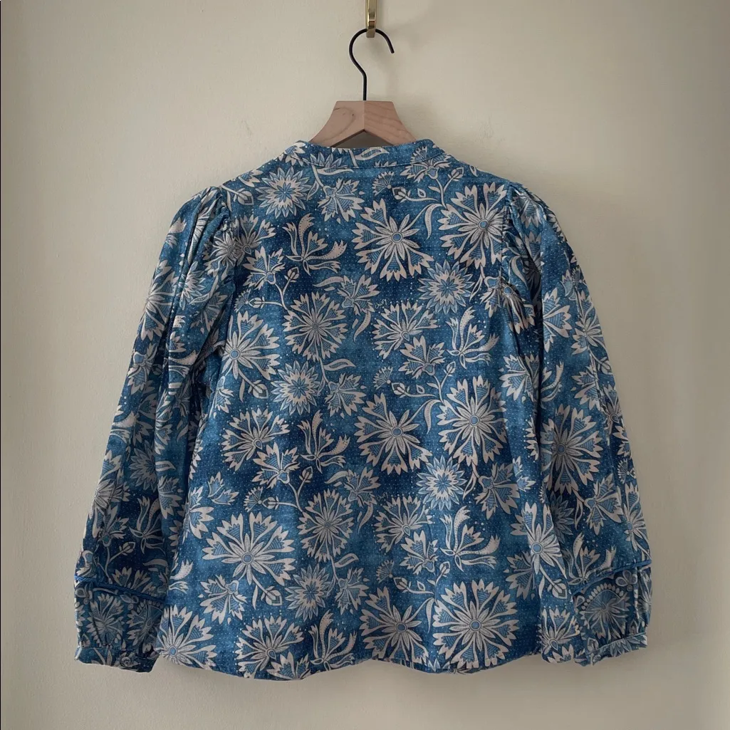 CHUFY Ilse Zoe Organic Cotton Top in Blue Multi Size XS - Image 10