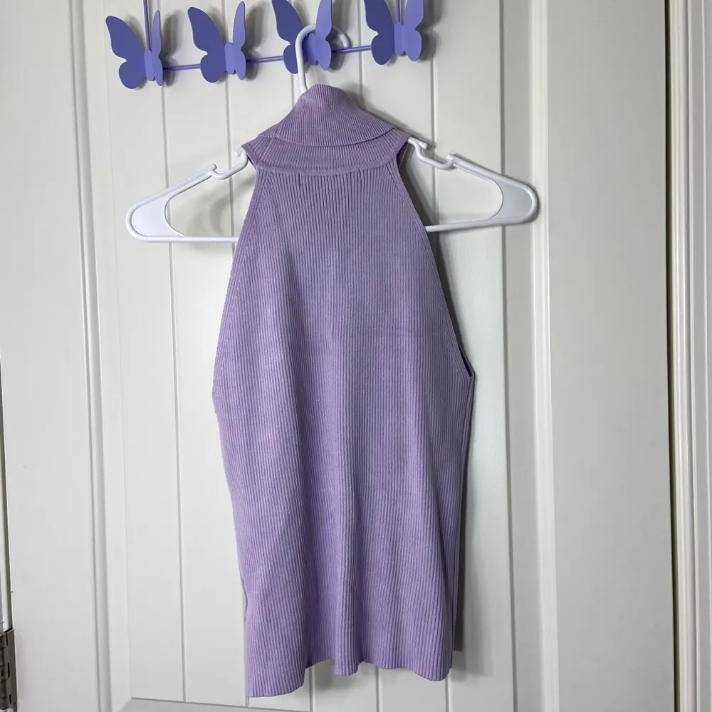 NWOT XOXO women’s lavender purple high neck turtleneck soft knit top shirt small - Image 4