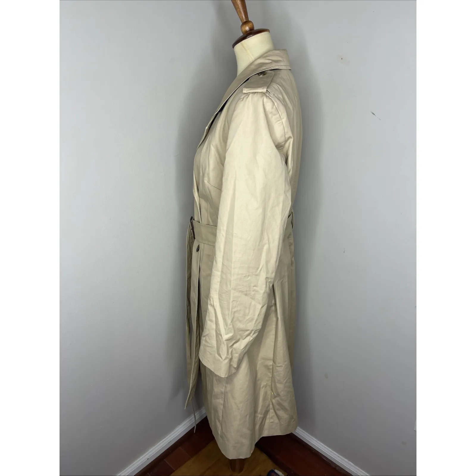 Womens J. Crew Icon Kakhi Midi Trench Coat Sz‎ 16 - Image 2