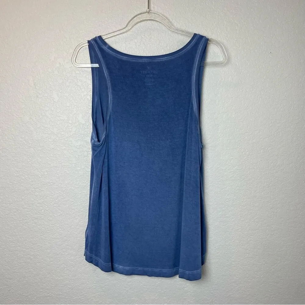 AMERICAN EAGLE Washed Light Blue High Neck Tank Top Size L - Image 6