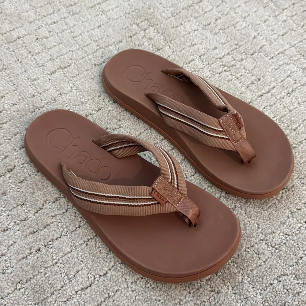 Chaco Chillos Flip Flops Sadie Clay pink tan beige brown thong sandal - Image 2