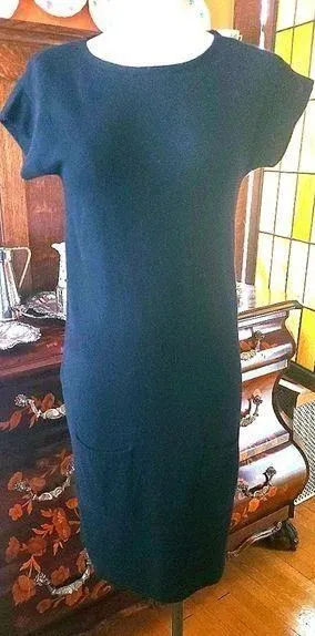 UCO Benetton Black Wool & Angora Sweater Midi Dress - Image 1