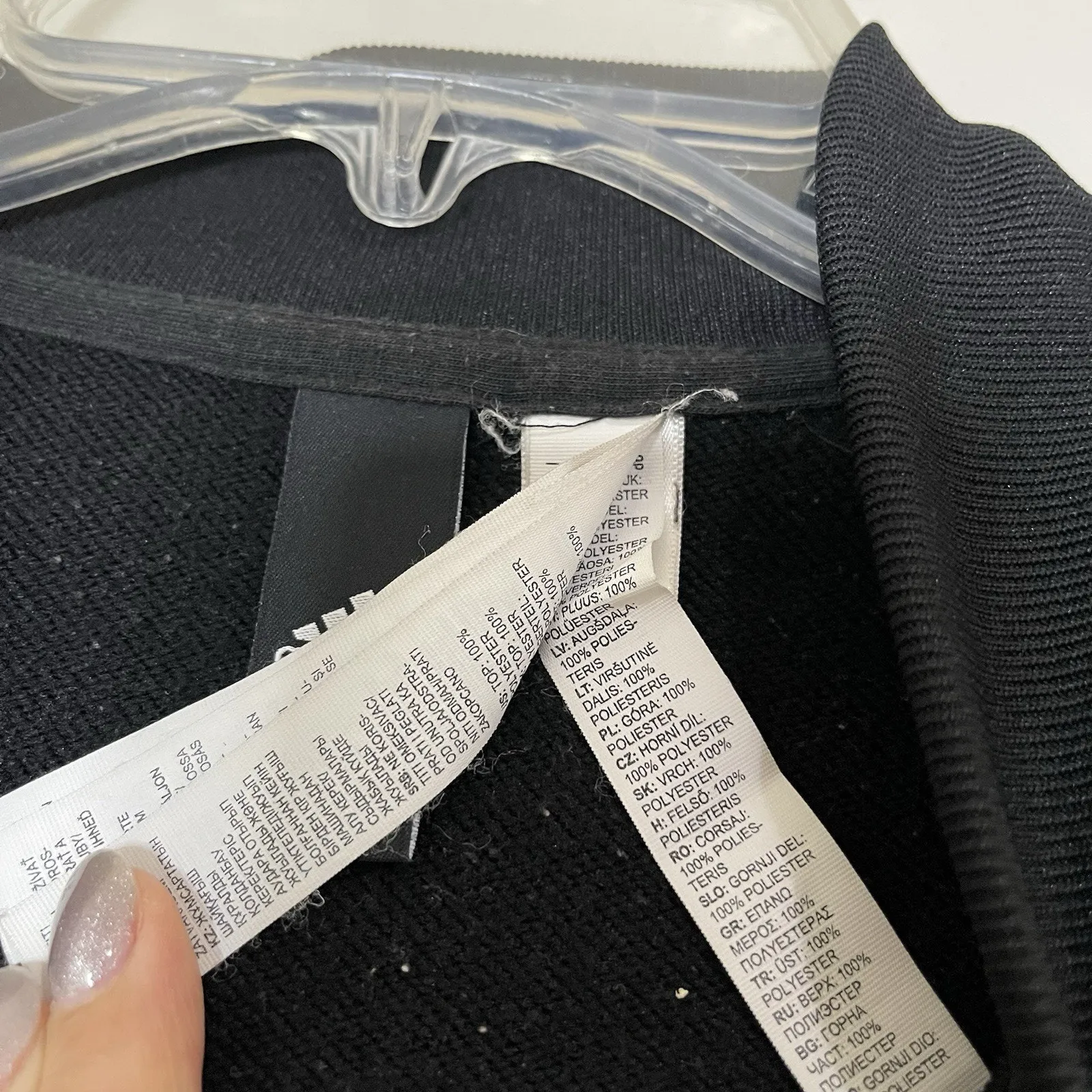 Adidas  black 3 stripes full zip track jacket size small - Image 3