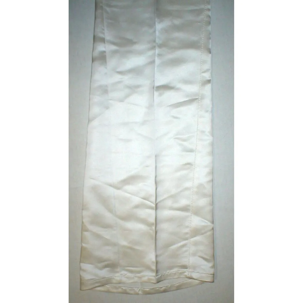 New Womens Designer Roberto Cavalli Italy Pants 46 10 NWT White Silk Tall Slacks - Image 2