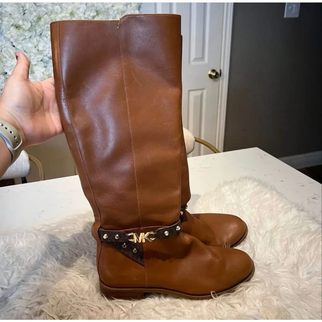 Michael Kors brown riding boots 7.5 - Image 4