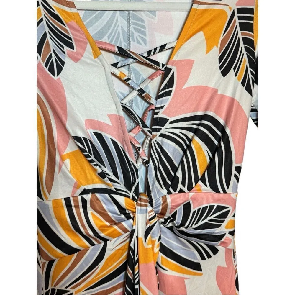 NEW Yumi Kim One & Only pattern Maxi Dress Sz XS in Pink Retro Bloom - Image 6