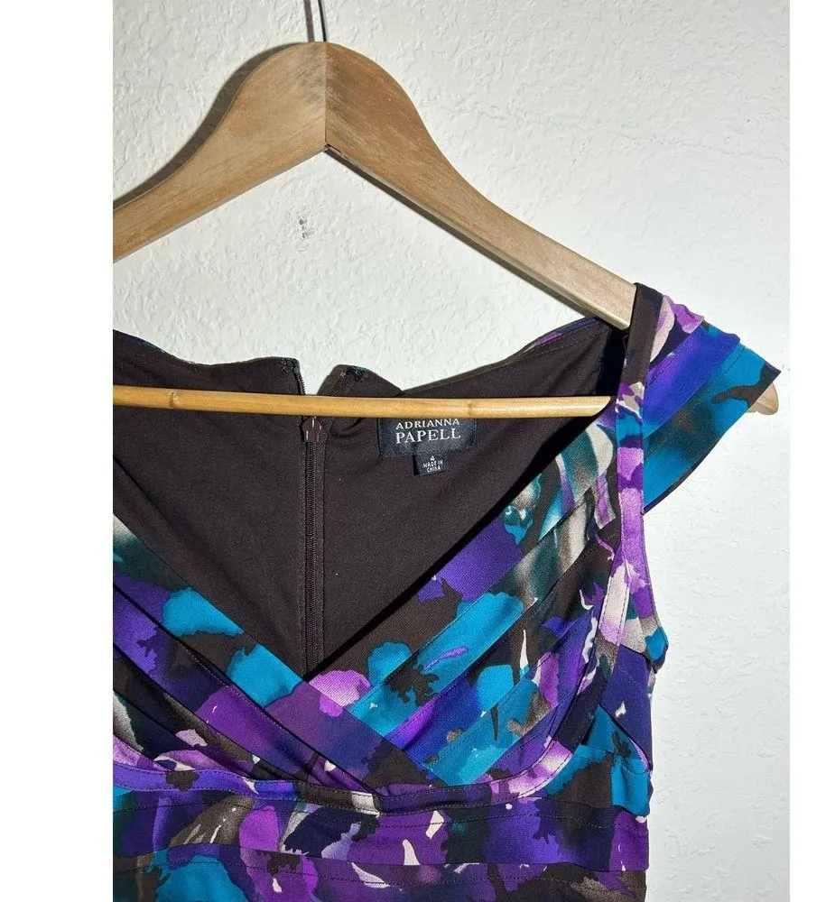 Adrianna Papell Multicolor Floral Dress Size 4‎ - Image 2