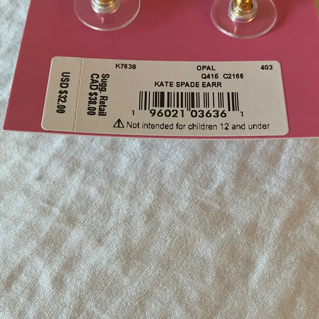 Kate Spade: Opal Iridescent Square Earrings - Image 2