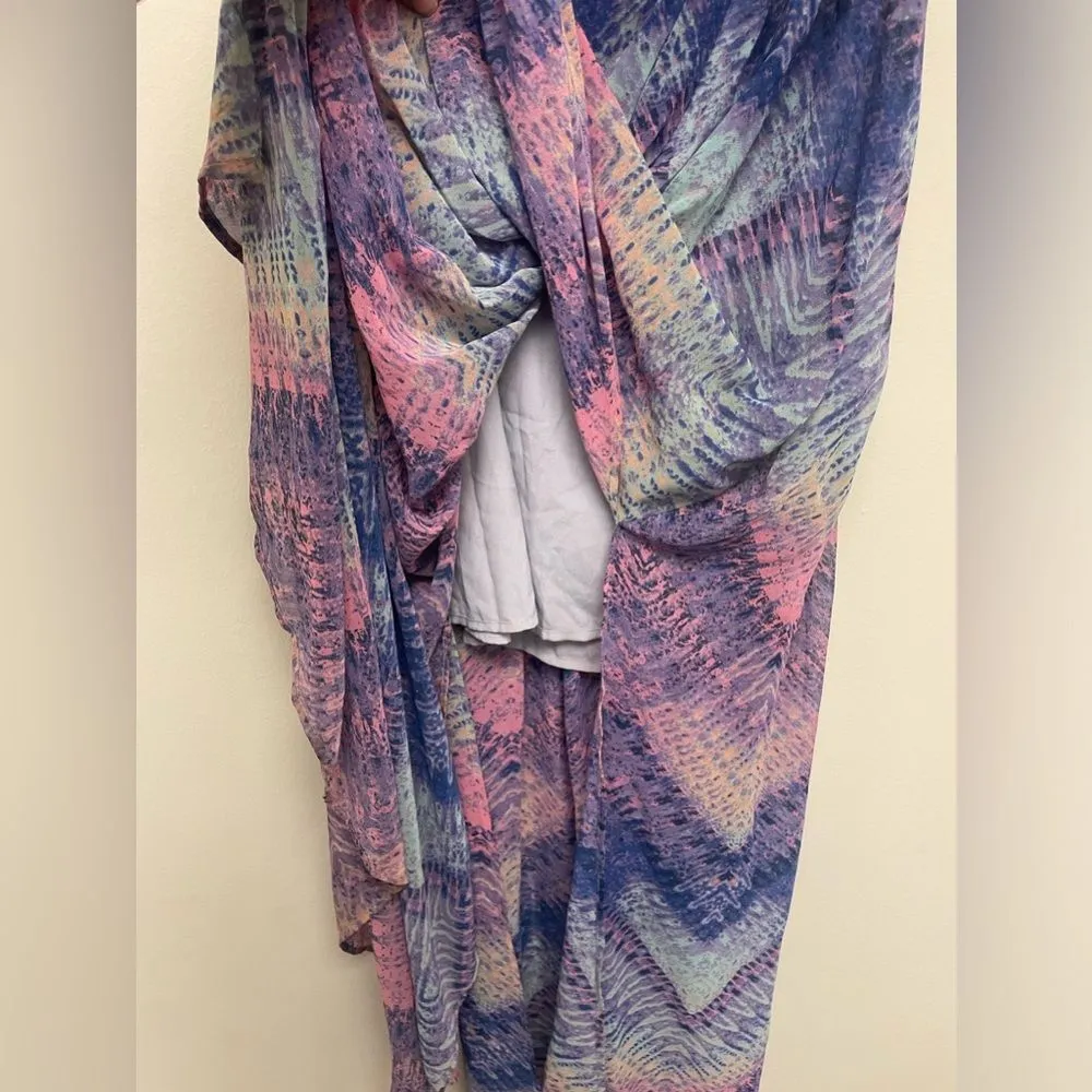 Ecoté Mermaid Purple Blue Embellished Maxi Dress Sequin Rhinestone Bodice - Image 5