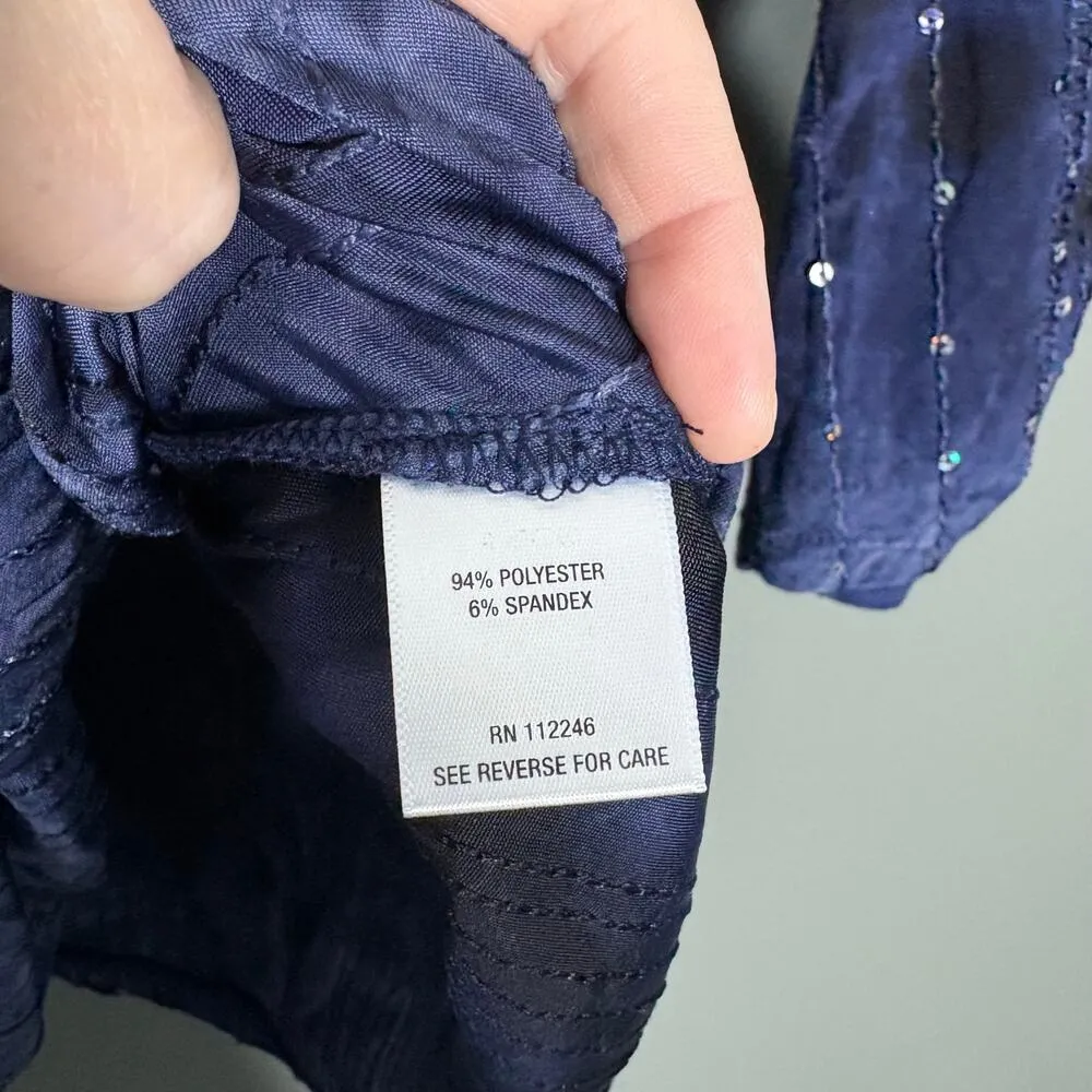 Sami & Jo Women's Blue Boho Sequin Tie Dye Twist Front Top - Size XL - Dopamine - Image 6