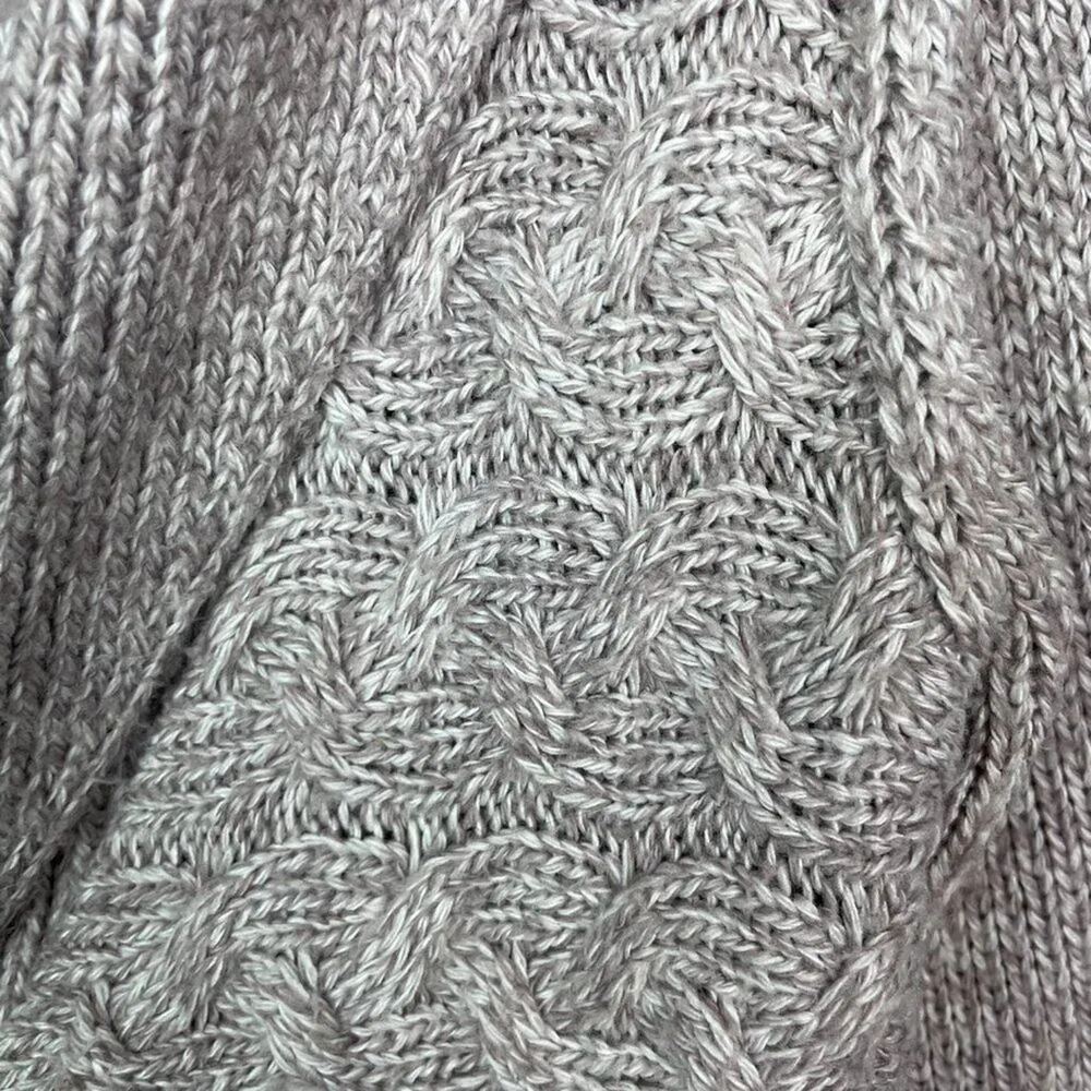 IT'S OUR TIME Taupe Tunic Length Button Down Cardigan Size S - Image 6