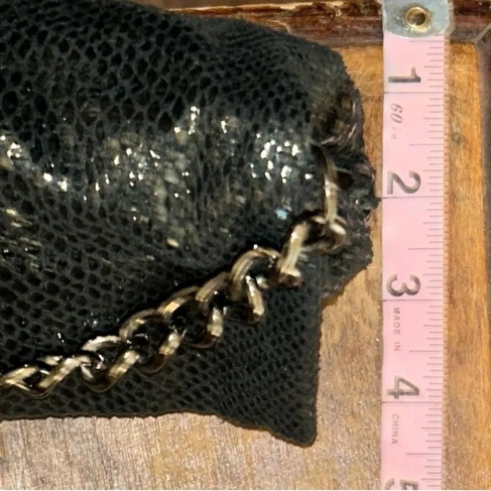 Kenneth Cole Reaction Black Faux Reptile Shoulder Bag - Image 10