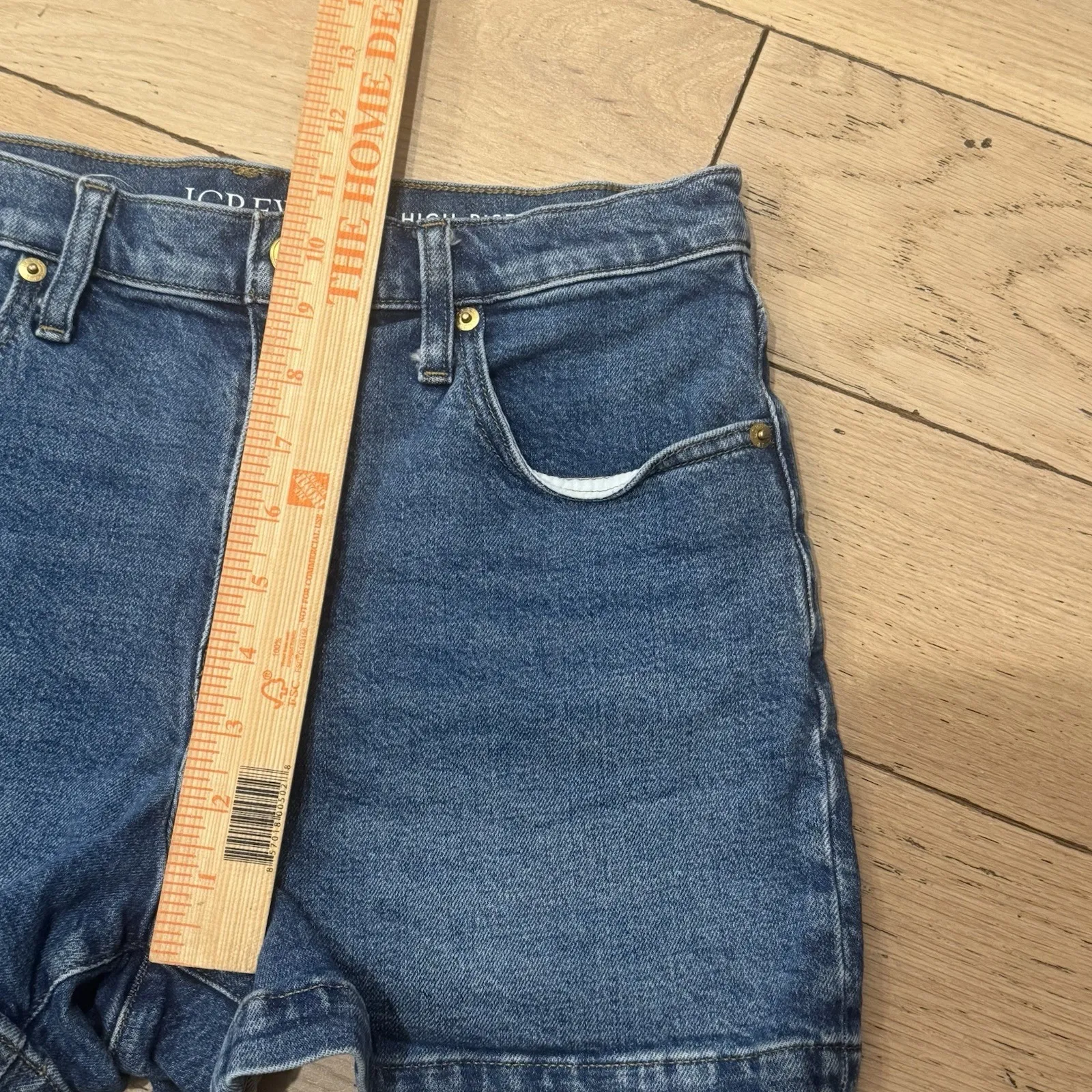 J. Crew High Rise Denim Short in Medium Wash‎ Womens Sz 28 Cotton Stretch 2024 - Image 2