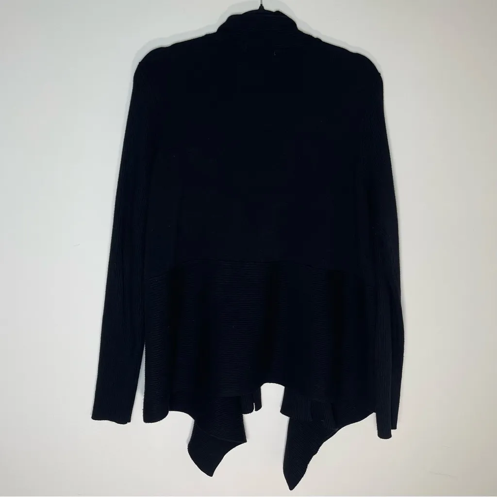 dressbarn | Black Waterfall front Tunic Length Cardigan | XL - Image 2