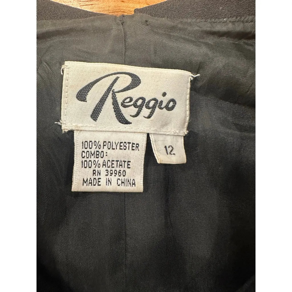 Women's Reggio Black Sleeveless Vest & Pantsuit Set Size 12 - Image 8