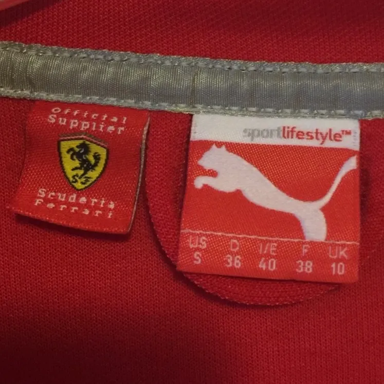 Scuderia Ferrari Red Puma Moto Jacket Size Small - Image 9