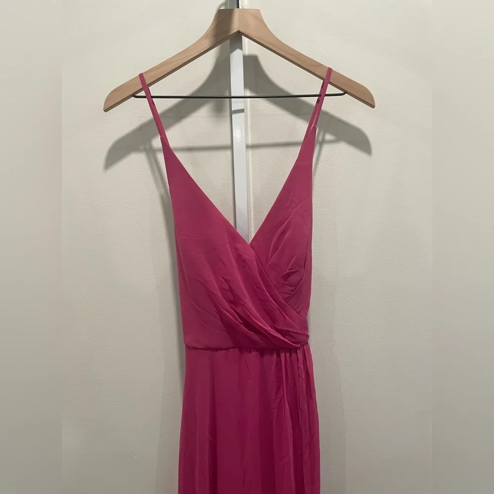 After Six Faux Wrap Criss Cross Back Maxi Dress Size 12‎ Pink - Image 4