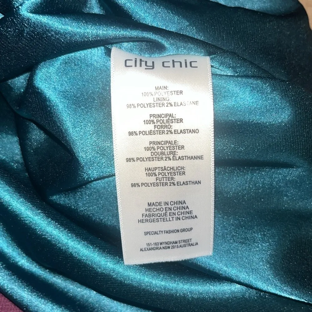 City Chic Jade Blossom Floral Sleeveless V Neck Tulip Hem Midi Dress 16 - Image 12