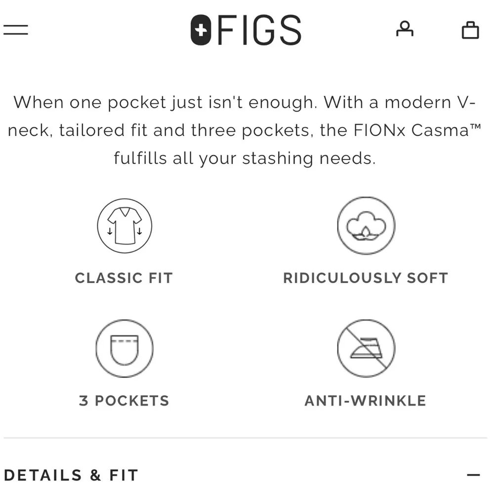 Figs Casma Three Pocket Scrub Top Gray Size S - Image 11