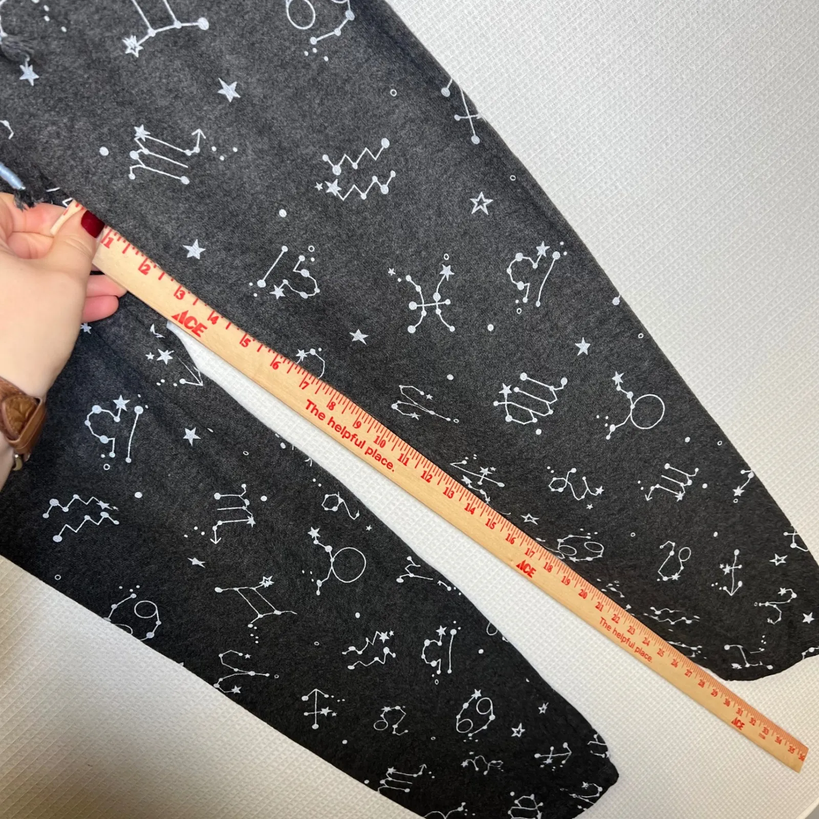 PJ Salvage Zodiac Constellation Jogger Pants Heather Charcoal Size Small Gray - Image 9